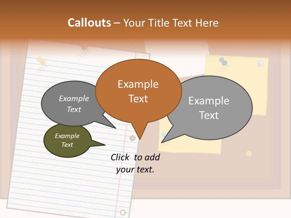 Cork Empty Reminder PowerPoint Template