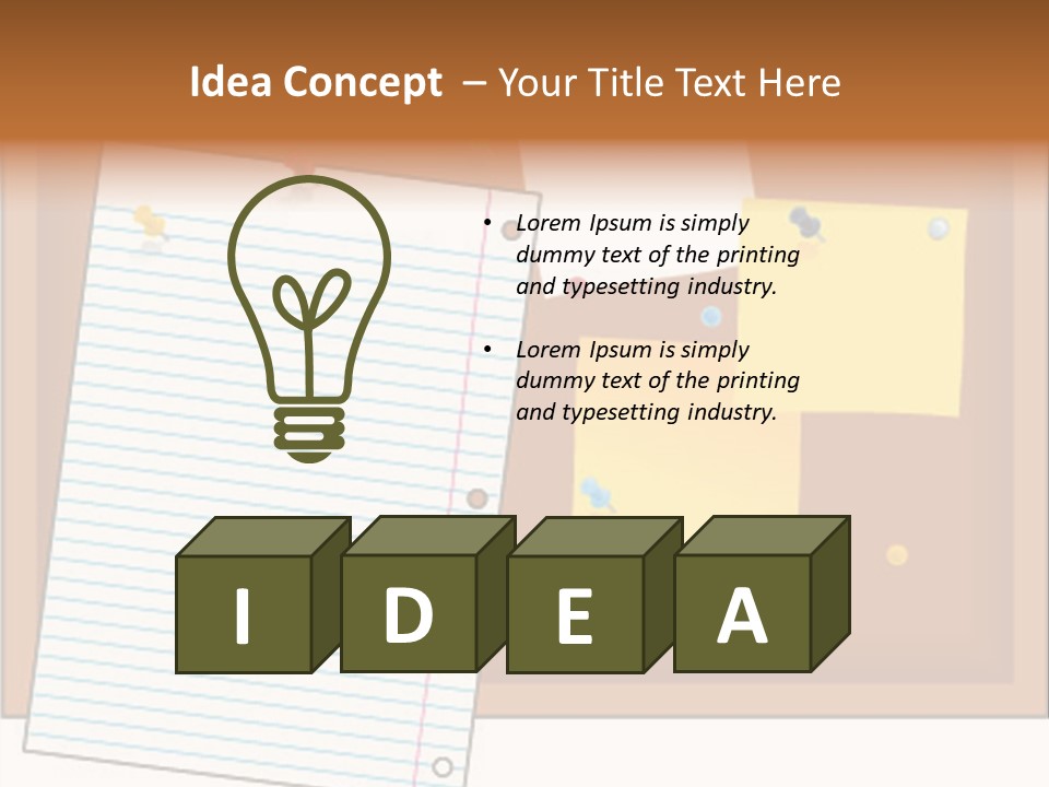 Cork Empty Reminder PowerPoint Template