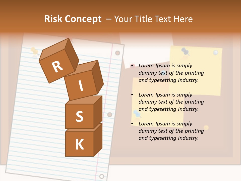 Cork Empty Reminder PowerPoint Template