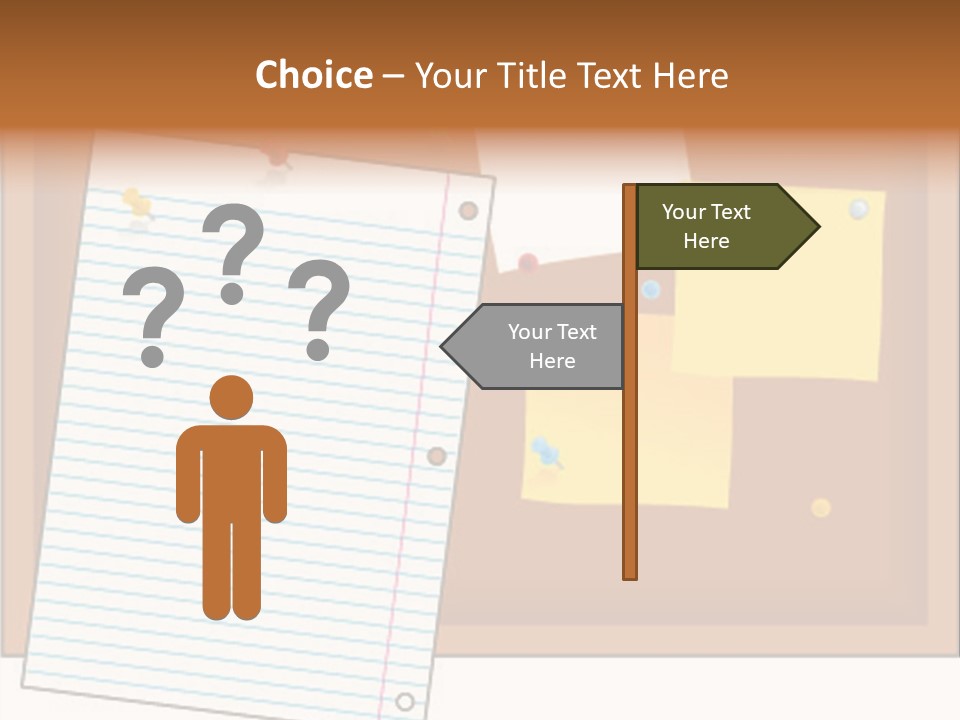 Cork Empty Reminder PowerPoint Template