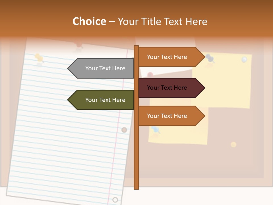 Cork Empty Reminder PowerPoint Template
