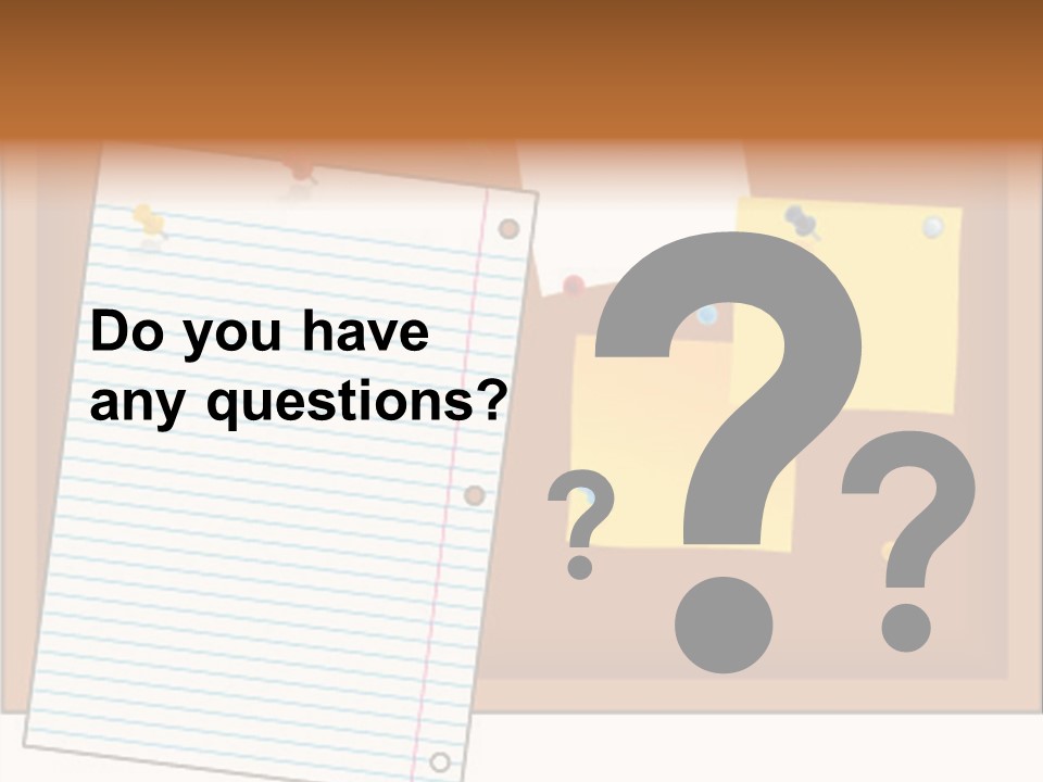 Cork Empty Reminder PowerPoint Template