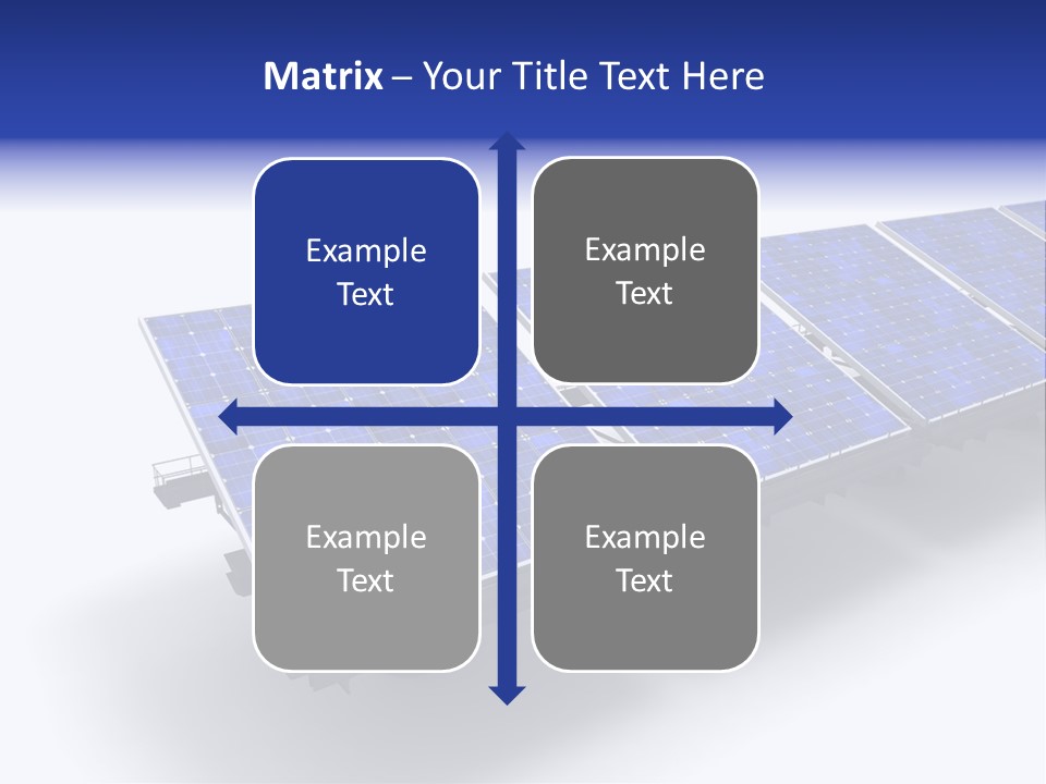 A Row Of Solar Panels On A White Background PowerPoint Template