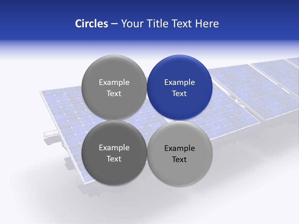 A Row Of Solar Panels On A White Background PowerPoint Template