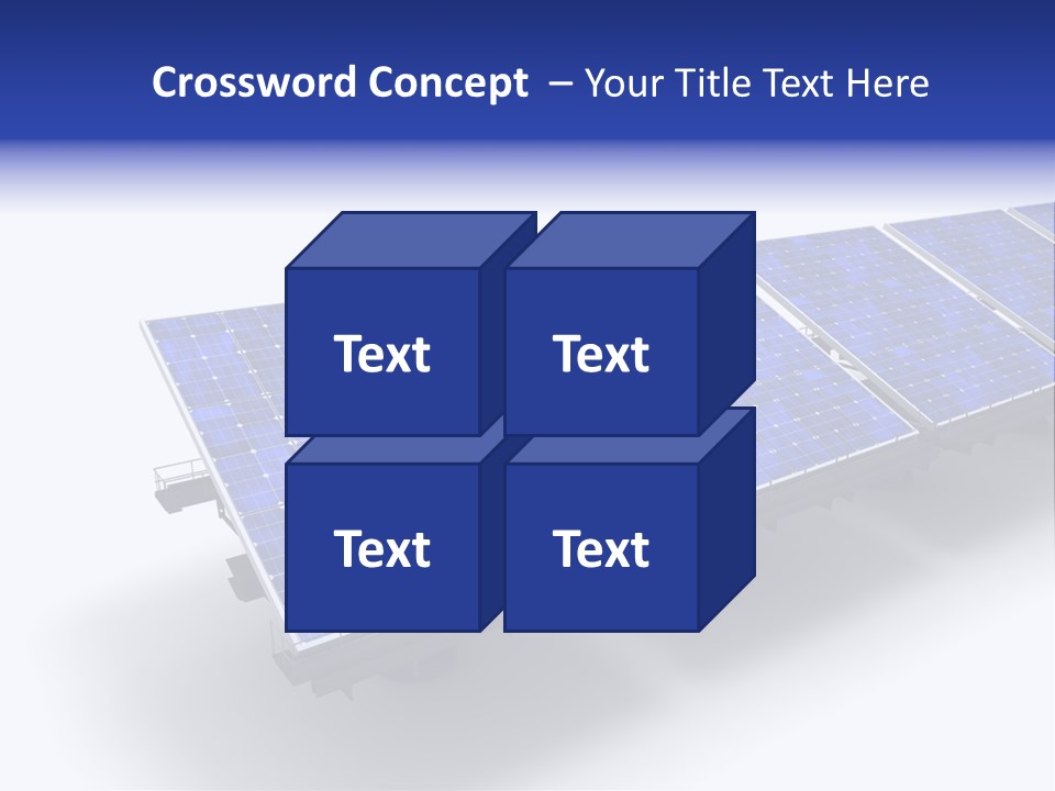 A Row Of Solar Panels On A White Background PowerPoint Template