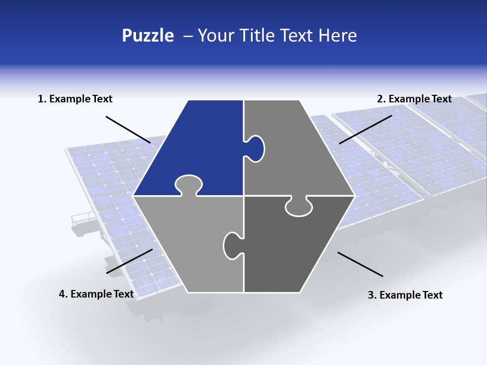 A Row Of Solar Panels On A White Background PowerPoint Template