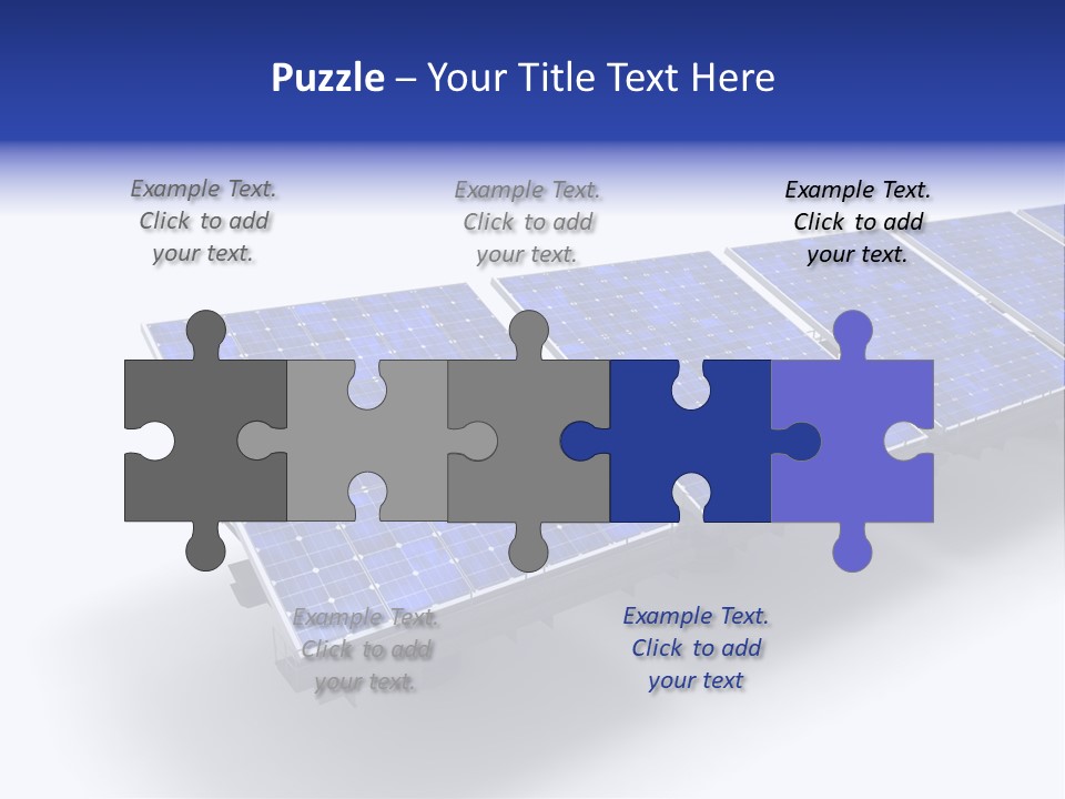 A Row Of Solar Panels On A White Background PowerPoint Template