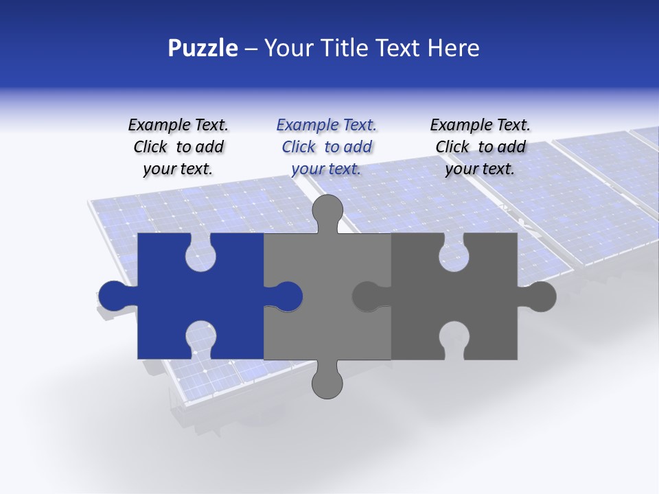 A Row Of Solar Panels On A White Background PowerPoint Template