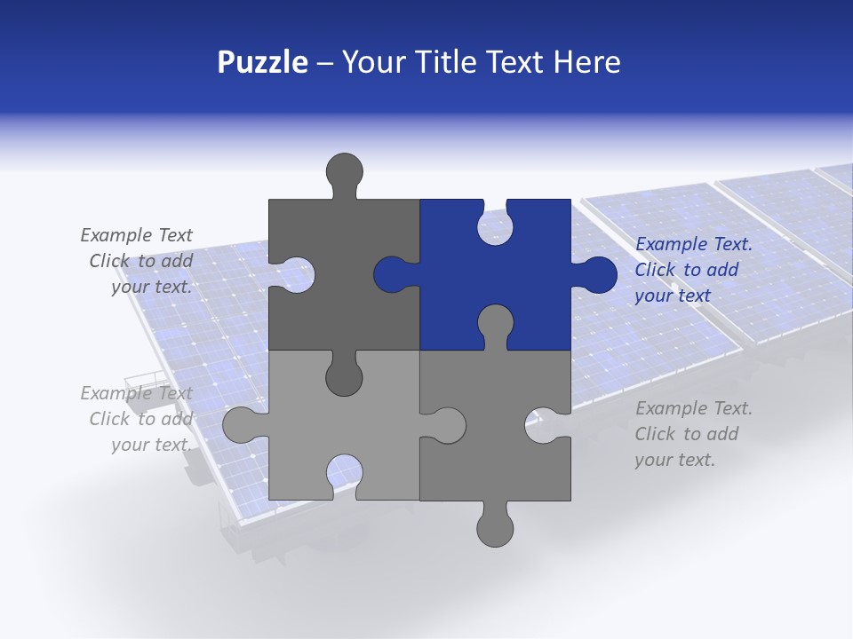 A Row Of Solar Panels On A White Background PowerPoint Template