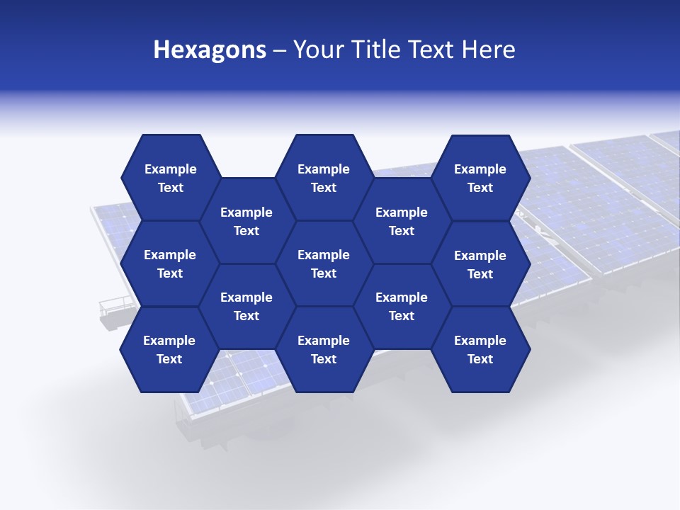 A Row Of Solar Panels On A White Background PowerPoint Template