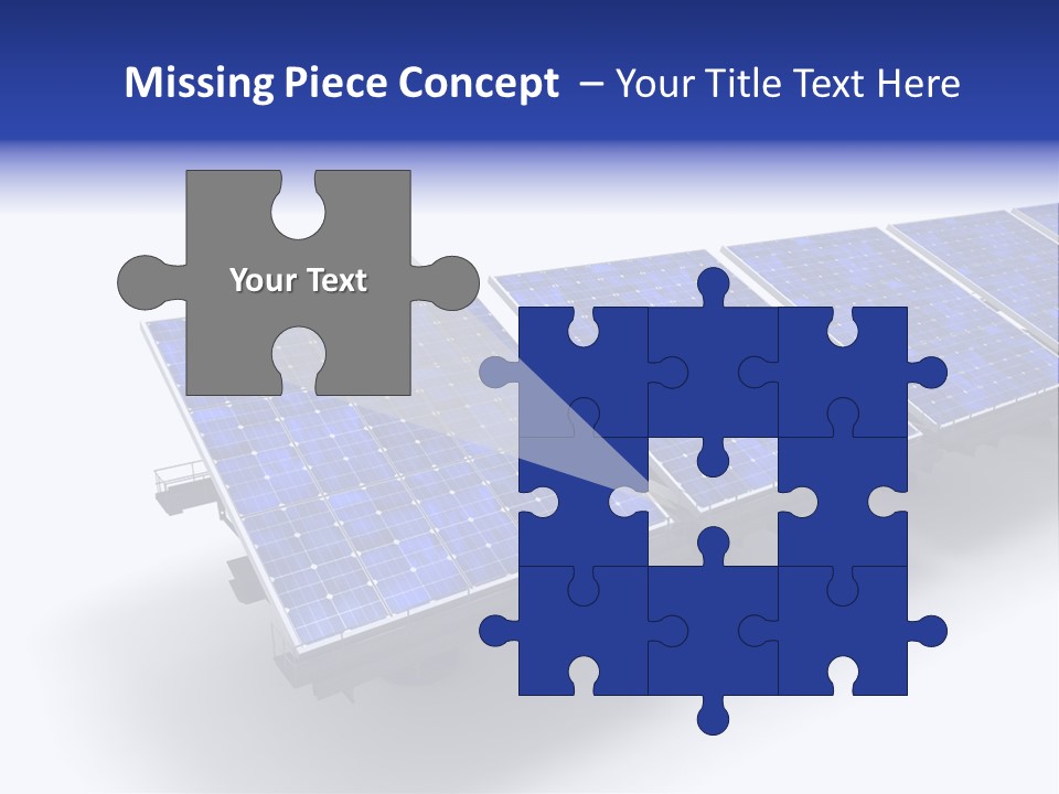A Row Of Solar Panels On A White Background PowerPoint Template