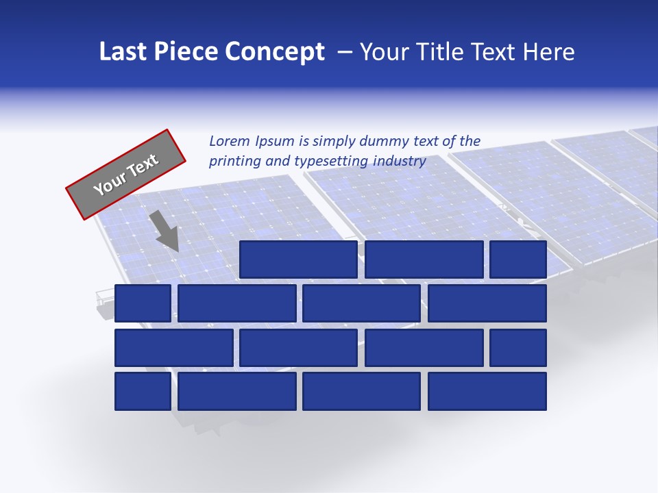 A Row Of Solar Panels On A White Background PowerPoint Template