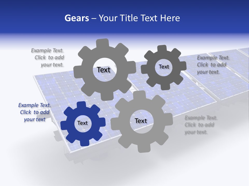 A Row Of Solar Panels On A White Background PowerPoint Template