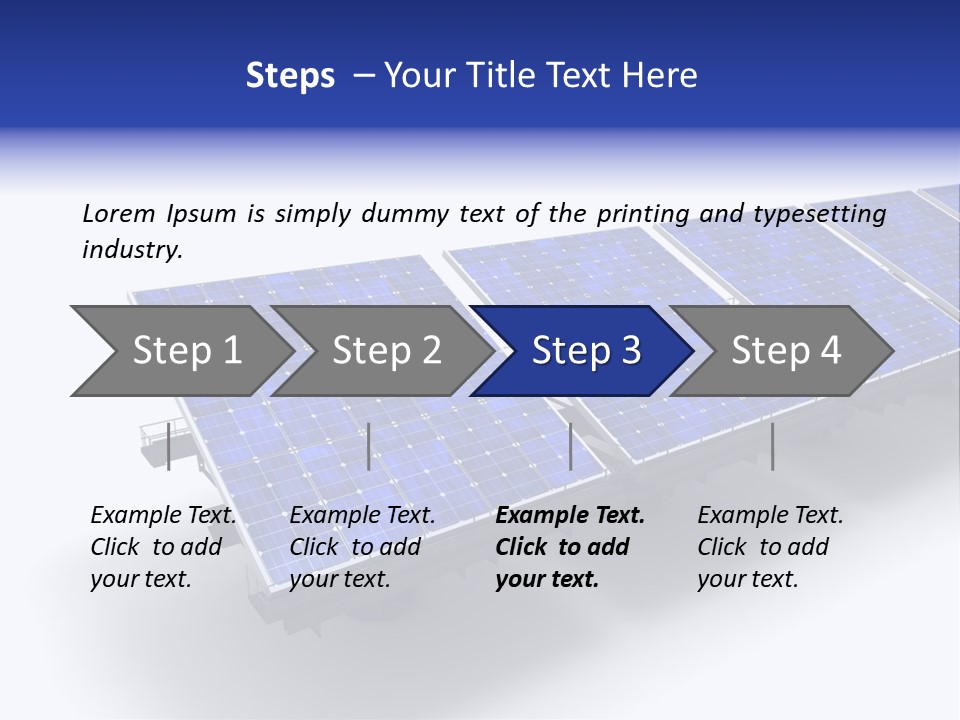 A Row Of Solar Panels On A White Background PowerPoint Template