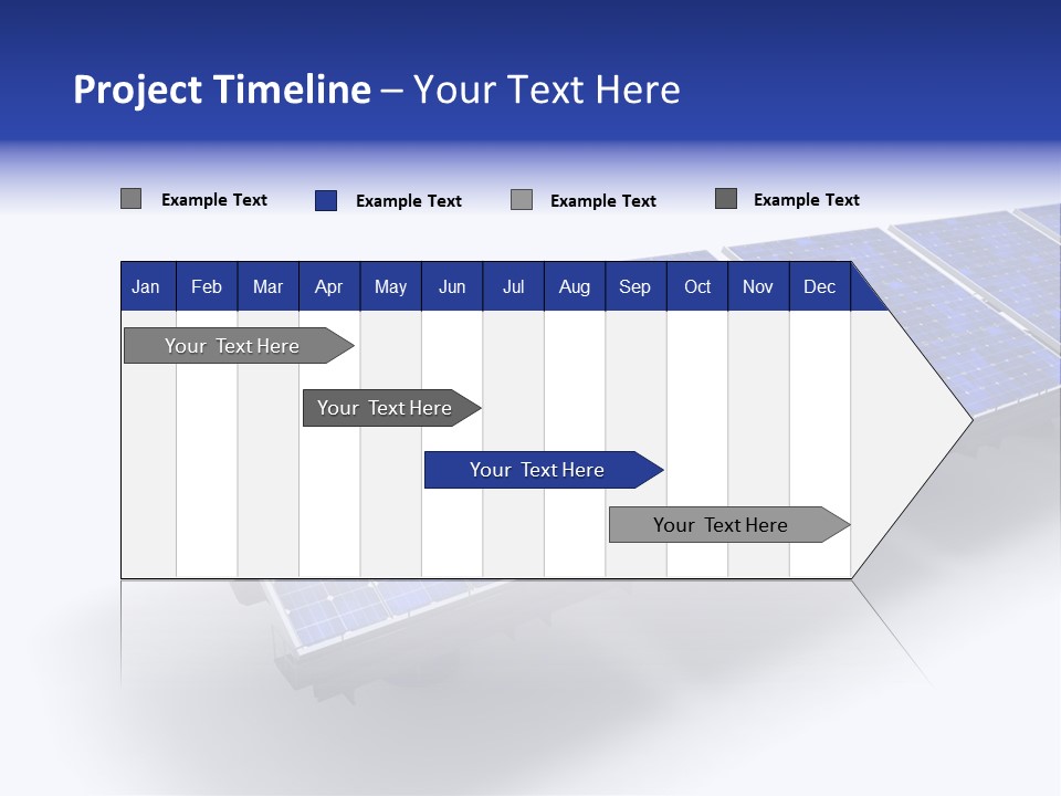 A Row Of Solar Panels On A White Background PowerPoint Template