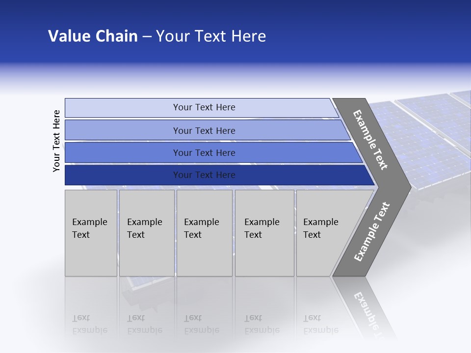 A Row Of Solar Panels On A White Background PowerPoint Template