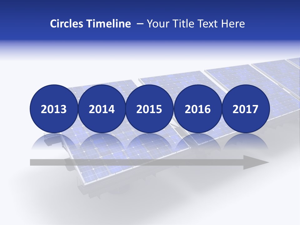 A Row Of Solar Panels On A White Background PowerPoint Template