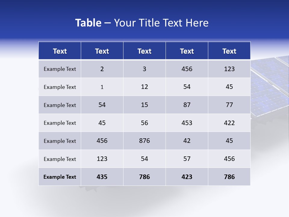 A Row Of Solar Panels On A White Background PowerPoint Template