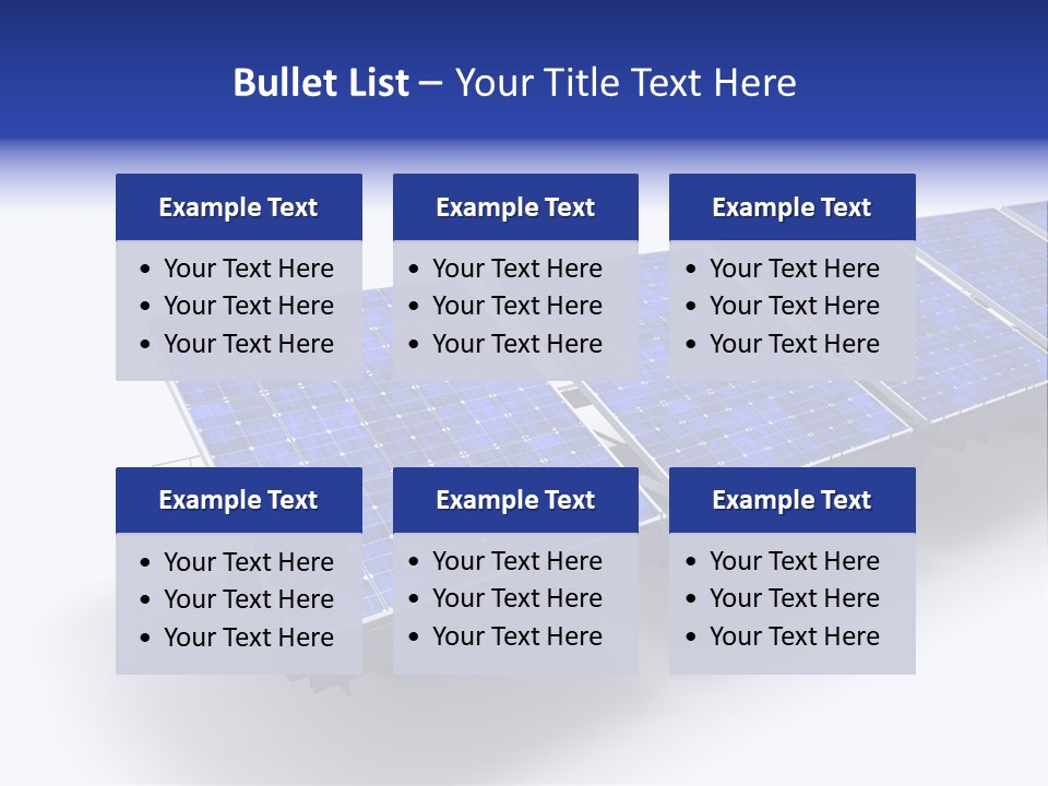 A Row Of Solar Panels On A White Background PowerPoint Template