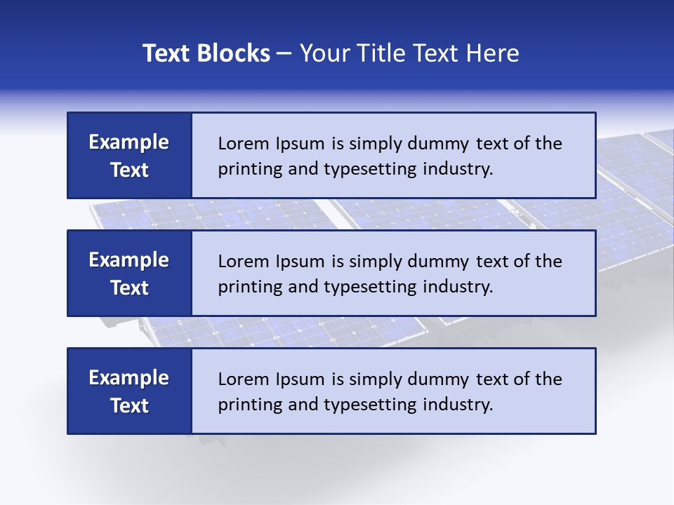 A Row Of Solar Panels On A White Background PowerPoint Template