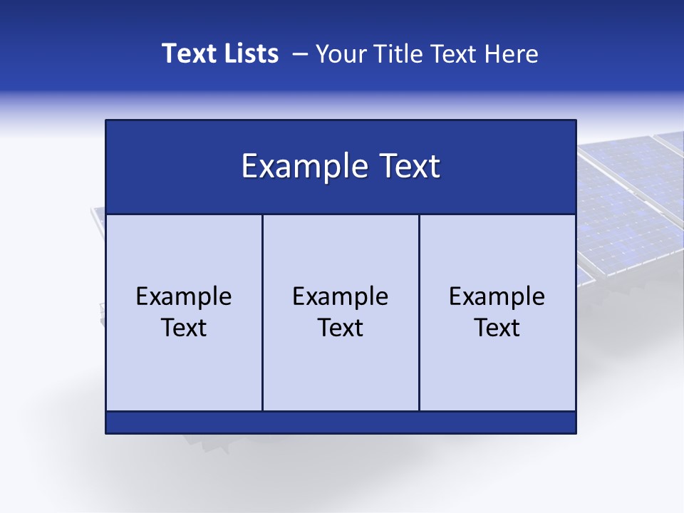 A Row Of Solar Panels On A White Background PowerPoint Template