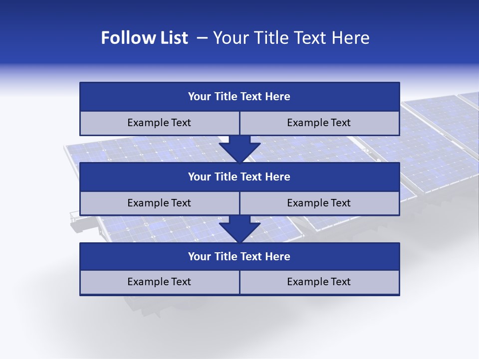 A Row Of Solar Panels On A White Background PowerPoint Template