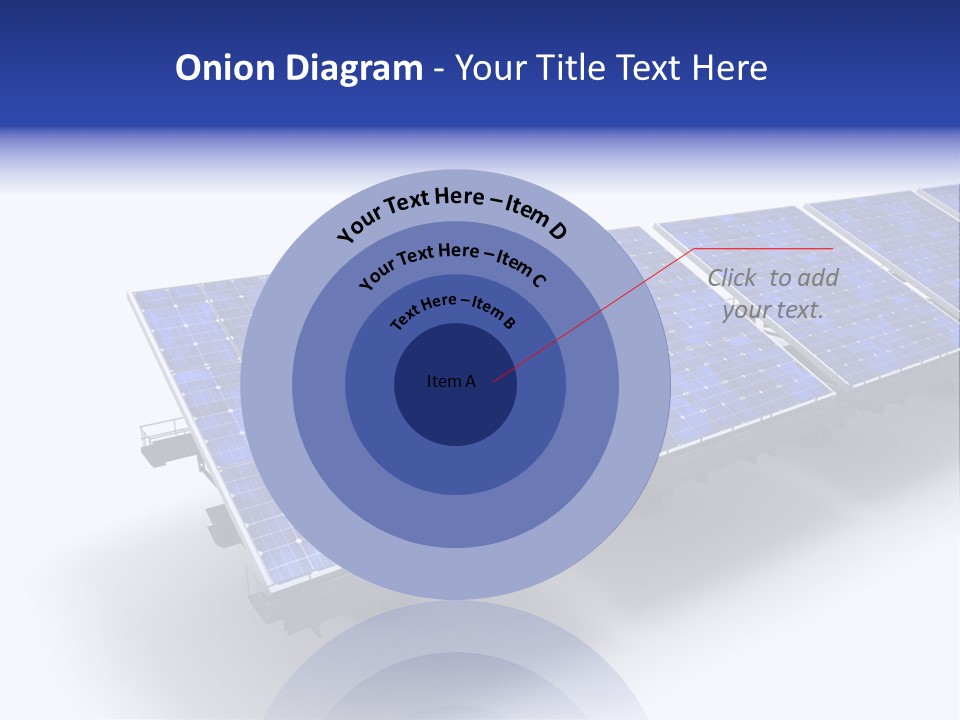 A Row Of Solar Panels On A White Background PowerPoint Template