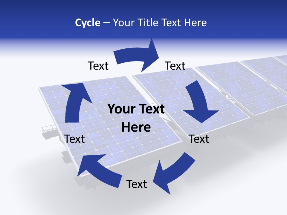 A Row Of Solar Panels On A White Background PowerPoint Template