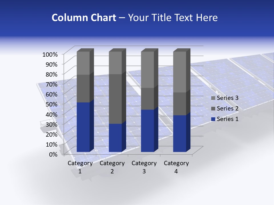 A Row Of Solar Panels On A White Background PowerPoint Template