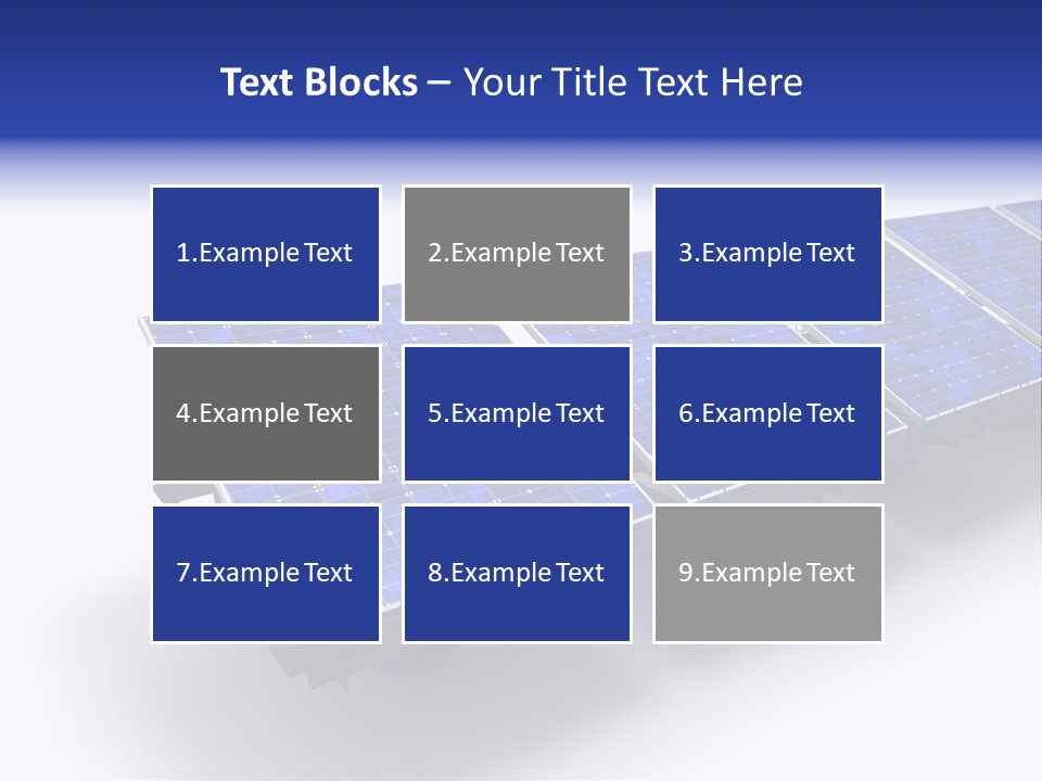A Row Of Solar Panels On A White Background PowerPoint Template