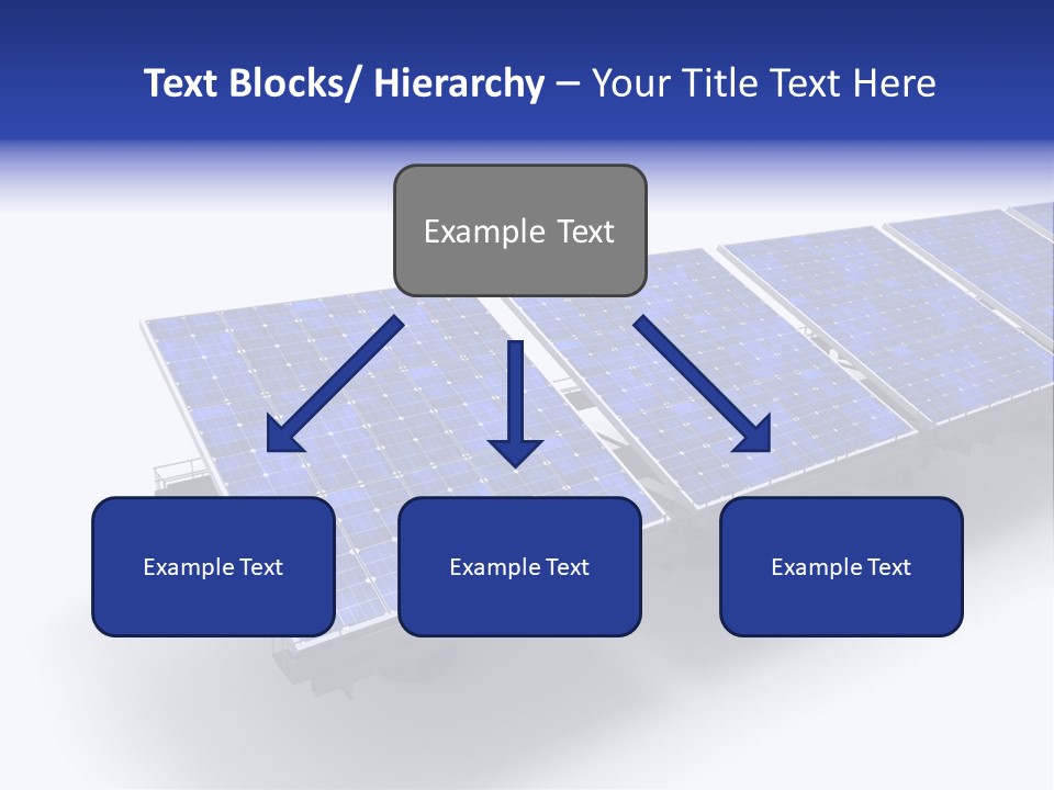 A Row Of Solar Panels On A White Background PowerPoint Template