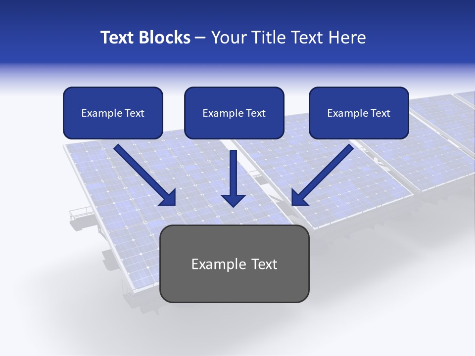 A Row Of Solar Panels On A White Background PowerPoint Template