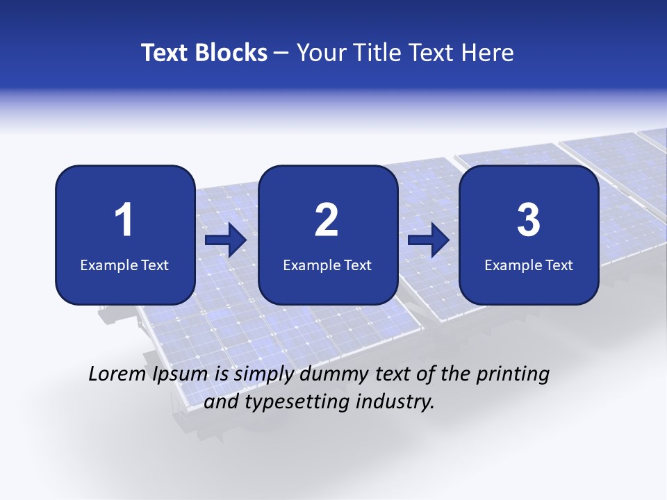 A Row Of Solar Panels On A White Background PowerPoint Template