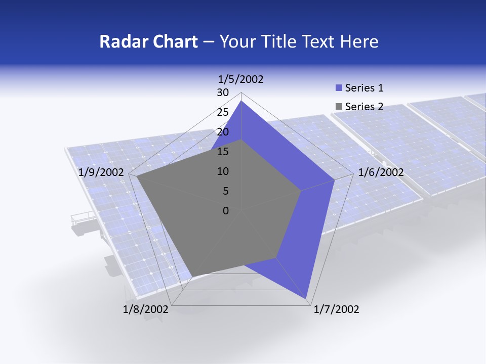 A Row Of Solar Panels On A White Background PowerPoint Template