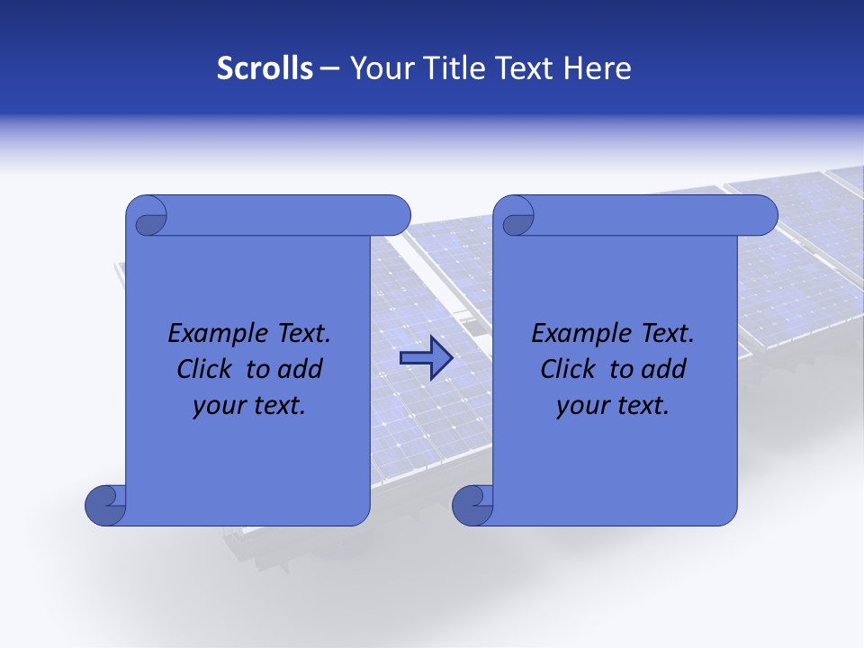 A Row Of Solar Panels On A White Background PowerPoint Template