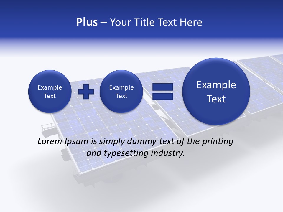 A Row Of Solar Panels On A White Background PowerPoint Template