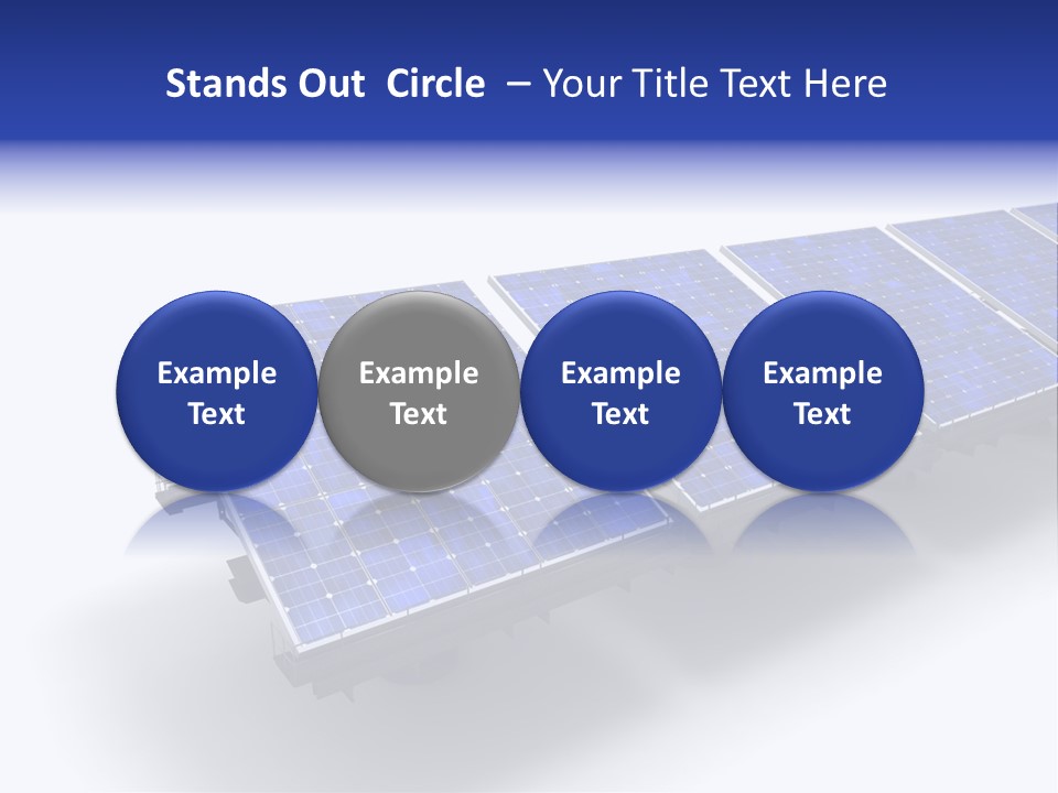 A Row Of Solar Panels On A White Background PowerPoint Template