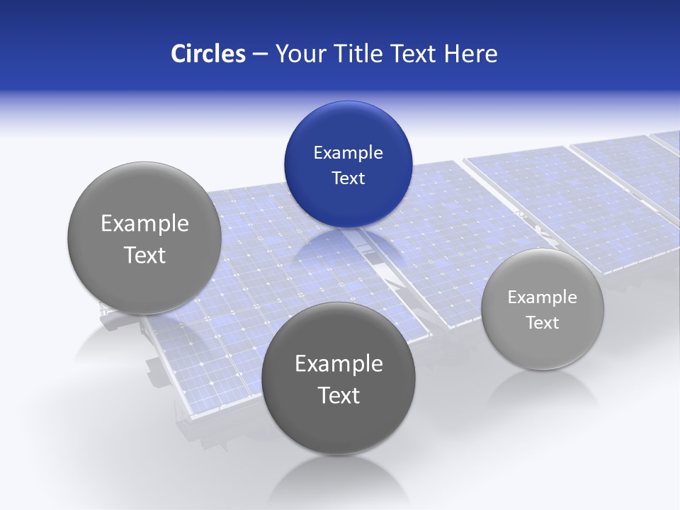 A Row Of Solar Panels On A White Background PowerPoint Template