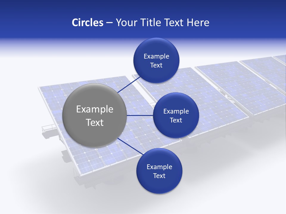 A Row Of Solar Panels On A White Background PowerPoint Template