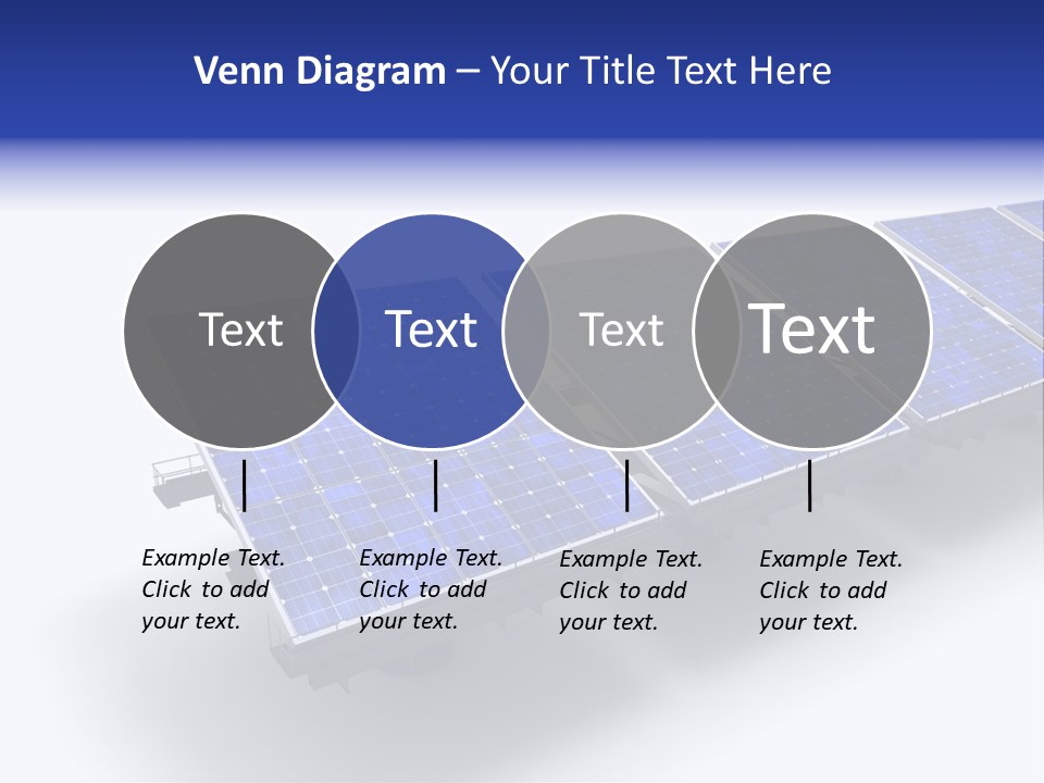A Row Of Solar Panels On A White Background PowerPoint Template