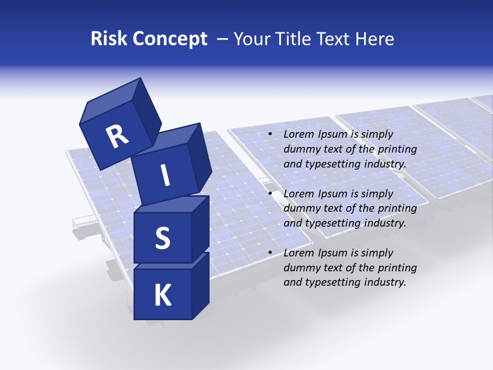 A Row Of Solar Panels On A White Background PowerPoint Template