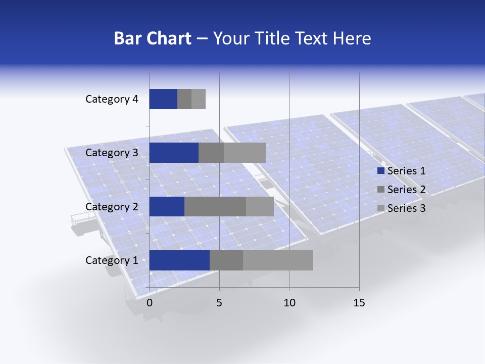 A Row Of Solar Panels On A White Background PowerPoint Template