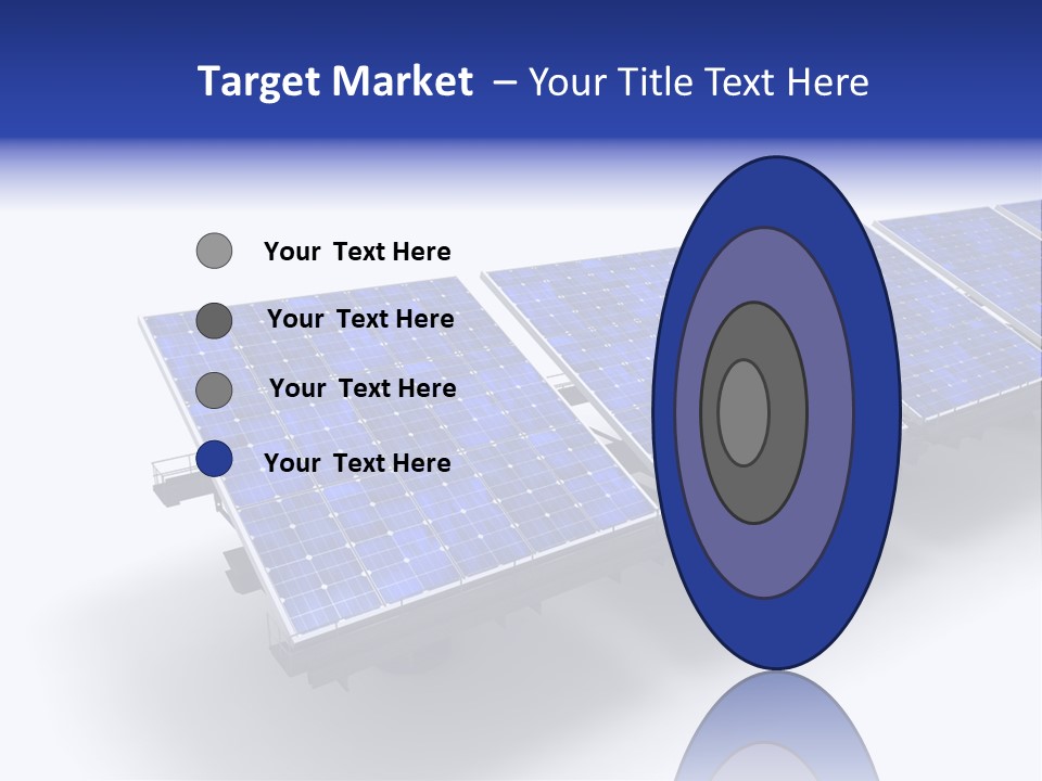 A Row Of Solar Panels On A White Background PowerPoint Template