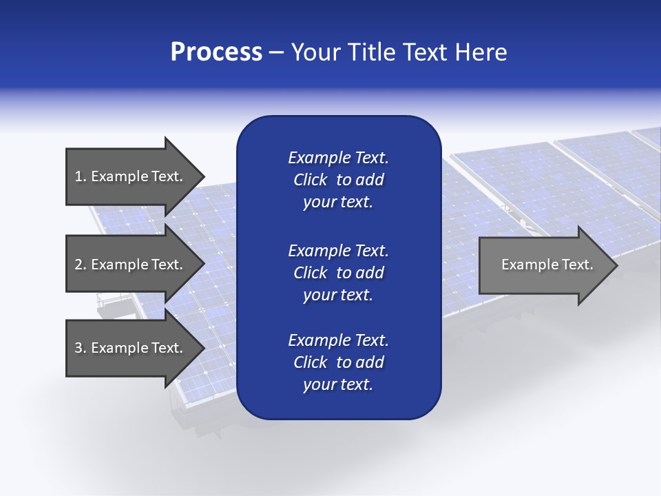A Row Of Solar Panels On A White Background PowerPoint Template