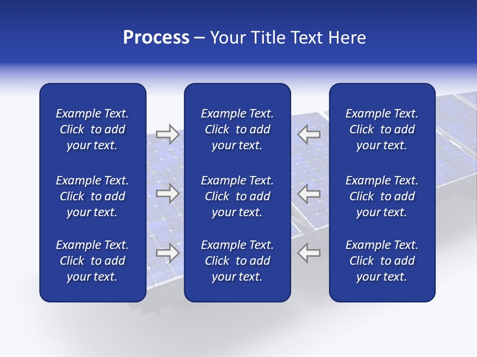 A Row Of Solar Panels On A White Background PowerPoint Template