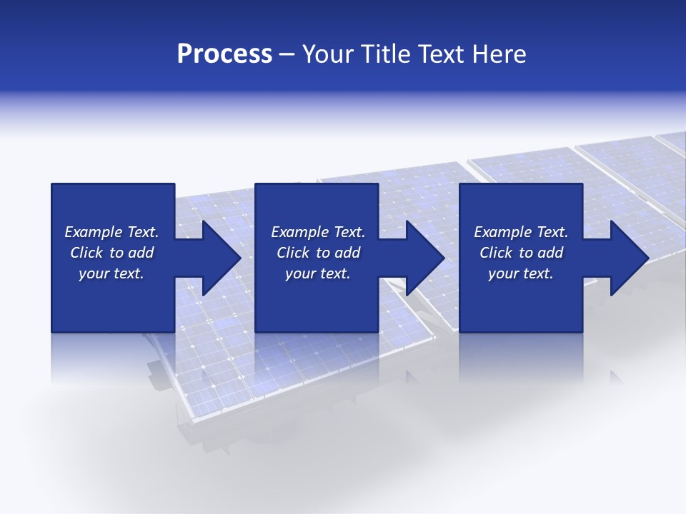 A Row Of Solar Panels On A White Background PowerPoint Template