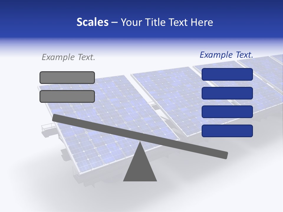 A Row Of Solar Panels On A White Background PowerPoint Template