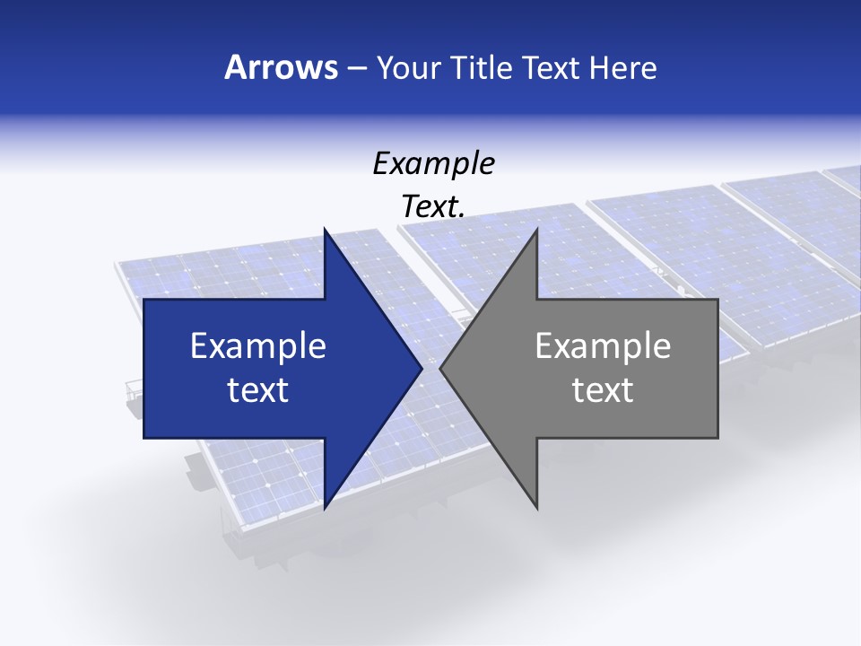 A Row Of Solar Panels On A White Background PowerPoint Template