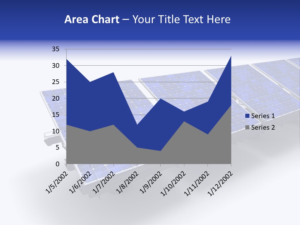 A Row Of Solar Panels On A White Background PowerPoint Template
