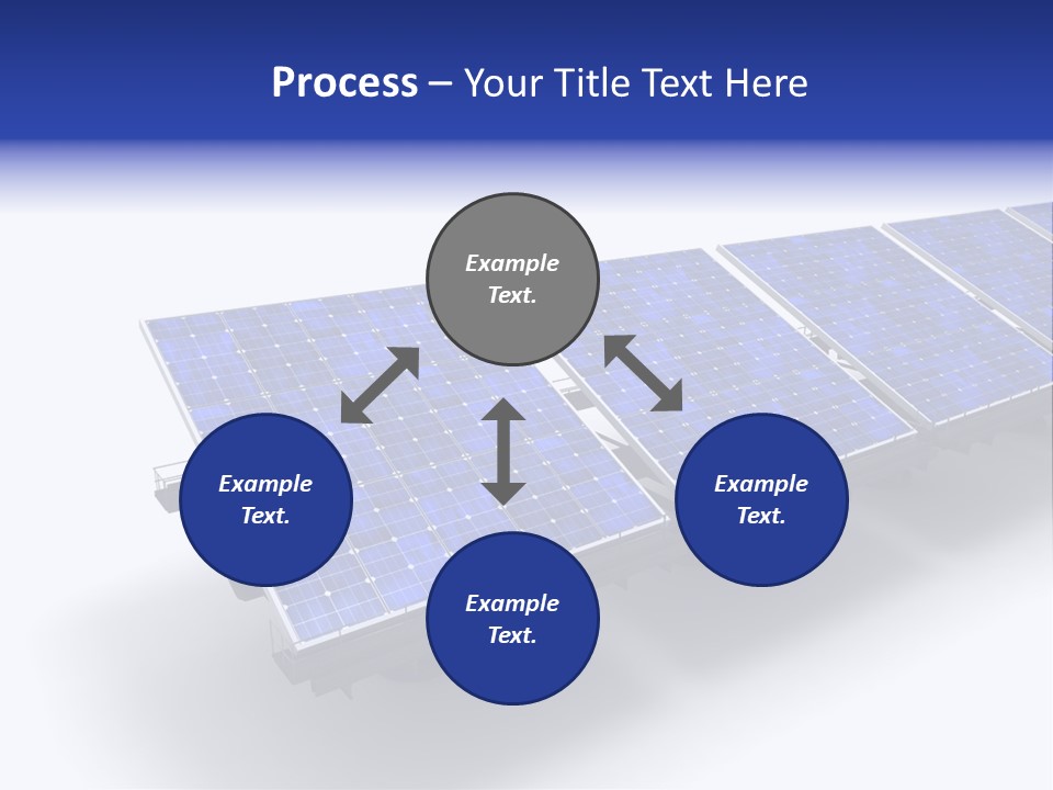 A Row Of Solar Panels On A White Background PowerPoint Template